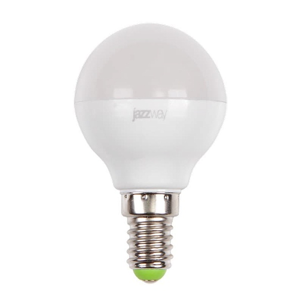 Лампа LED E14 G45 9W/830  230V шар матовый 820Lm JAZZWAY